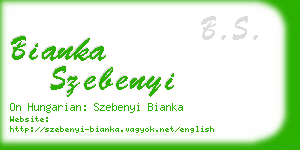 bianka szebenyi business card